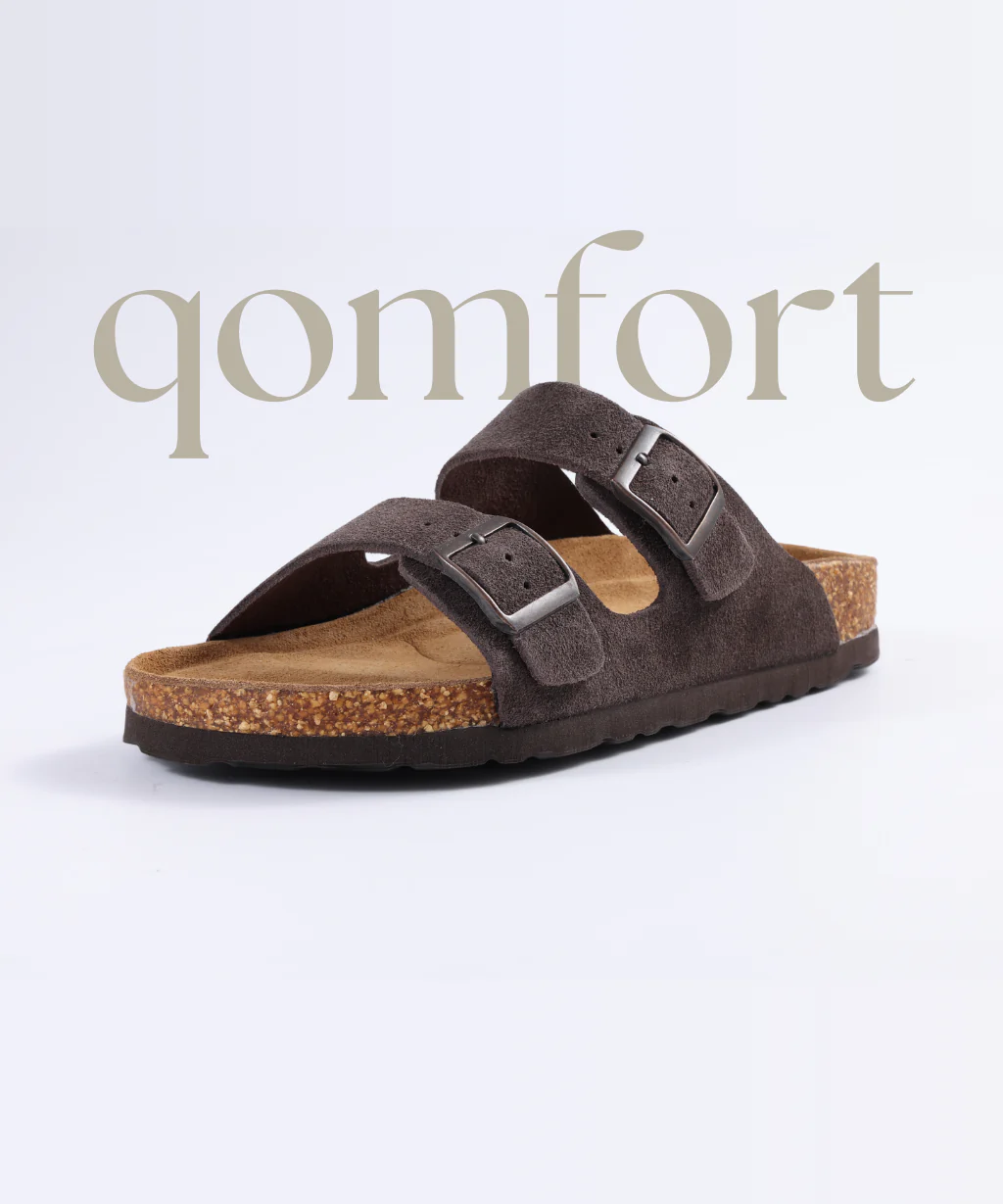 Premium Genuine Suede Sandals by Qomfort - Image 3